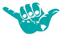 UR Impressions Teal Shaka Hang Loose Hawaiian Islands Decal Vinyl Sticker Graphics for Car Truck SUV Van SUV Wall Window Laptop|Teal|6.4 X 3.6 Inch|URI636