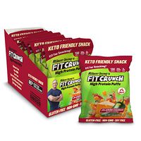 Fit Crunch Low Carb Protein Puffs, Keto-Friendly High Protein Puff Snack, Low Sugar, Non-GMO, Gluten Free & 20g of Protein (8 Bags, Jalapeno Cheddar)