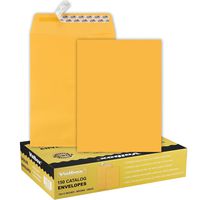 ValBox 10x13 Self Seal Security Catalog Envelopes 150 Packs Brown Kraft Large Envelopes with Peel and Seal Flap for Mailing, Organizing and Storage