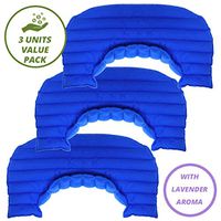 Set of 3 Lavender Heating Pads for Neck and Shoulder Plus - Microwavable & Reusable Wraps for Shoulder & Neck Pain, Stiff Muscles, Heachaches & Anxiety Relief (Blue Plus Lavender - Value Pack)