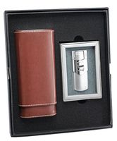 Visol "Lone Star" and "Phantom" Cigar Case and Lighter Gift Set