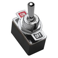 SPST Toggle Switch with On/Off Label Plate