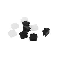uxcell Anti Dust Cover Cap Protector 10 Pcs White Black for Mini Displayport