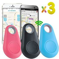 GBD 3pcs Smart Finder Bluetooth Locator Pet Tracker Alarm Wireless Anti-lost Sensor Remote Selfie Shutter Seeker for Kids Bag Wallet Keys Car SmartPhone［Random color］
