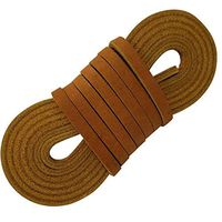 Leather Straps 2 Pieces 1/4 Wide and 72 inches Long Laces That are Great for Many Purposes by TOFL (Tan)