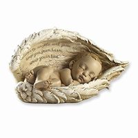 Joseph Studio Sleeping Baby Wrapped in Angel Wings Figurine