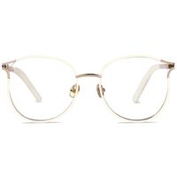 Blue Light Filter Computer Glasses for Blocking UV Headache Anti Eye Eyestrain Transparent Lens VL9007 White Frame