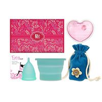 Anigan EvaCup Menstrual Cup Gift Set, Includes: EvaCup, Sterilizing Cup and More (Small, Blizzad Blue)