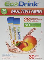 EcoDrink Complete Multivitamin Mix Drink. Peach Mango - 30 Count Refill Pack (Bottle not included)