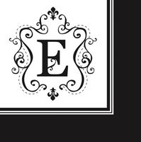Monogram Luncheon Napkin - E