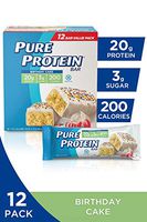 Pure Protein Bars, High Protein, Nutritious Snacks to Support Energy, Low Sugar, Gluten Free, Birthday Cake, 1.76 Ounce (Pack of 12)