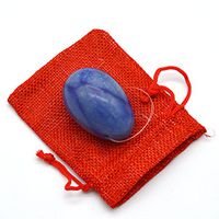 1pc Drilled Natural Blue Aventurine Exercise Yoni Egg to Kegel Exercise