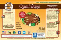 True Liberty Bags - Quail 100 Pack - All Purpose Home and Garden Bags