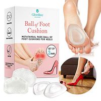 GleeBee Metatarsal Pads Ball of Foot Cushions for Women High Heel Soft Gel Ball of Foot Pads-Callus Metatarsal Foot Pain Relief Bunion Forefoot (T2)