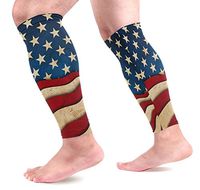 ShineSnow Independence Day American Usa FlagCompression Calf Sleeve, Patriotic Usa Star And Stripe Leg Socks for Shin Splint,Calf Pain Relief Men Women Runners Guard for Running Cycling Maternity Trav