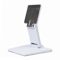 Single Adjustable LCD Monitor Stand Mount Folding VESA Monitor Desk Stand with VESA Hole 75x75mm 100x100mm (White)