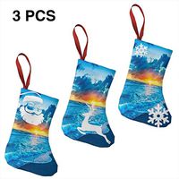 Christmas Stockings Decoration Sunset Over The Beach Unique for Funny Xmas Party