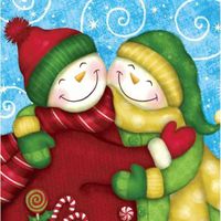 Wintertime Greetings Beverage Napkins