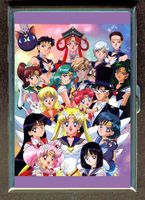 Sailor Moon Group Image Double-Sided Cigarette Case, ID Holder, Wallet with RFID Theft Protection