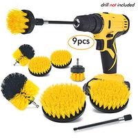Sheildpro Drill Brush Attachment Set, Power Cleaning Scrub Brush ,All Purpose Drill Brushes With Extend Long Attachment For Bathroom And Kitchen Surface, Grout, Tub, Shower, Tile, Corners, Automotive
