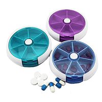 Set of 3 Travel Portable 7 Slot Vitamin Medicine Pill Box Case Holder Organizer Container (1)