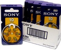 SONY Size 10 Hearing Aid Battery 60 pcs Made in Japan