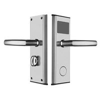 GAOPIN Smart Lock - Card Key Stainless Steel Intelligent Unlock Hotel Door Lock System Anti- Rust and Anti-Corrosion Stable Memory,Silver