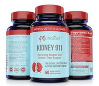 #1 KIDNEY CLEANSE SUPPLEMENT - KIDNEY 911 Pills Best Natural Stone Dissolver & Detox + Bladder & Urinary Tract Health Support w/Cranberry, Birch Leaves, Turmeric, Astragalus, Juniper + Veggie Capsules