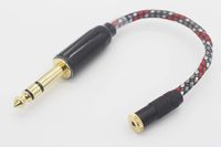 1/4" TRS 6.35 Male to 2.5mm Female Silver Plated Headphone Earphone Audio Adapter Cable