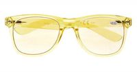 Anti Blue Rays,Reduce Eyestrain,Large Frame Computer Gaming Reading Glasses for Men and Women(Yellow,Amber Tinted Lenses) +0.5