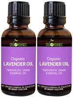 Sky Organics Lavender Essential Oil 100% Pure Therapeutic French Lavender Oil for Diffuser Aromatherapy Headache Pain Meditation Anxiety Sleep-Perfect for Candles & Massage, 1 oz (Pack of 2)