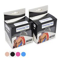 Kinesiology Tape Featuring Latest Strapping and Taping Applications for Best Results - Best Therapeutic Sports Tape for Injury and Performance(2pcs)