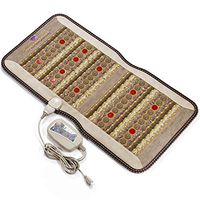 ThermoGem FIR PEMF Photon Chair Mat - 40"L x 20"W - Amethyst + Tourmaline + Jade - Adjustable Bio Magnetic Pulsed Frequency 1-30 Hz & Far Infrared Heating 86°-158°F - Red Light - FDA Reg Manufacturer