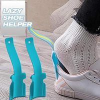 Lazy Shoe Helper - Handled Shoe Horn - Shoe Lifting Helper Easy on Easy Off, Plastic Shoehorn for Men, Women and Kids, Portable Shoe Horn, Perfect Shoe Horn Fits for All Shoes