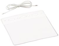 Baumgartens Elastic Neck Cord ID Badge Holders, 4 X 3-Inches, 25-Pack (BAU67838)