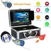 GAMWATER 7" Inch 1000tvl Underwater Fishing Video Camera Kit 12 PCS LED Infrared Lamp Lights Video Fish Finder Lake Under Water Fish cam