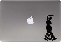 Flamenco Dancer Silhouette Vinyl Decal Sticker for Computer Macbook Laptop Ipad Electronics Home Window Custom Walls Cars Trucks Motorcycle Automobile and More (BLACK)
