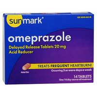 Sunmark Omeprazole, 20 mg, 14 tabs by Sunmark