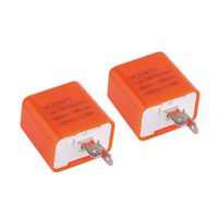 Yeeco 2PCS 2 Pin Turn Signal Flasher Adjustable 12V LED Motorcycle Flasher Relay Turn Signal Indicator Fix for Turn Signal Light Bulbs Turn Signal Hyper Flash