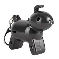 Key Finder, Key Locator, Cute Puppy Anti-lost Keychain with Led Voice Control and Whistle, Key Finder Locator(Black)