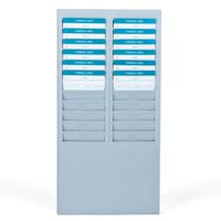Slots Cards 24 Pocket Plastic Time Recorder Rack Wall Mounted Holder for Employee Office Storage Factory