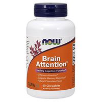 NOW Supplements, Brain Attention™ with Cera-Q™, Healthy Cognitive Function*, 60 Chewables