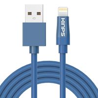 KINPS Apple MFi Certified Lightning to USB Cable iPhone Charger Cord (10ft/3m) Super Long Compatible with iPhone Xs/XS Max/XR/X/8/8 Plus/7/7 Plus/6S/6S Plus/6/6 Plus/SE, iPad Pro/Air/Mini (Blue)