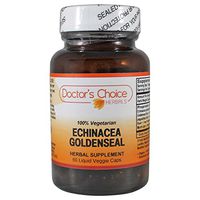 Doctor’s Choice Organic Echinacea Goldenseal with Echinacea Purpurea Herb, Goldenseal Root, Echinacea Angustifolia Root, Oregon Grape Root, Fresh Yerba Mansa Root, Myrrh Gum 60 Liquid Veggie Caps