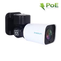 Inesun Outdoor PoE PTZ IP Camera 2MP 1080P 4X Optical Zoom PTZ Home Security Bullet Camera, IP66 Waterproof 120ft IR Night Vison Motion Detection