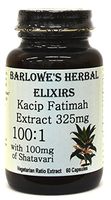 Kacip Fatimah Extract 100:1-60 325mg VegiCaps Plus 100mg Shatavari - Stearate Free, Bottled in Glass! Free Shipping on Orders Over $49!