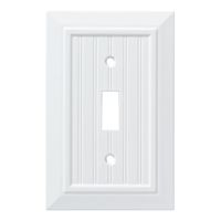 Franklin Brass W35265-PW-C Classic Beadboard Single Switch Wall Plate/Switch Plate/Cover, Pure White