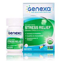 Genexa Stress Relief - 60 Tablets | Certified Organic & Non-GMO, Physician Formulated, Homeopathic | Sleep Aid (Stress Relief, 1 Pack)