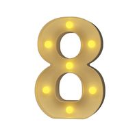 YOUZONE LED Marquee Letters LED Letter Lights Alphabet Light Number 0-9 Up Sign Decoration Letters A - Z Symbol & (8)