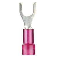 Install Bay RNST10 Spade Terminal Nylon Connector 22/18 Gauge #10, Red (100-Pack)